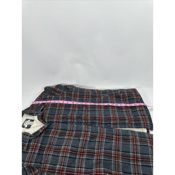 L.L. Bean Lumberjack Shirt Jacket Sherpa Lined Plaid Button Up Medium Regular - Picture 15 of 15